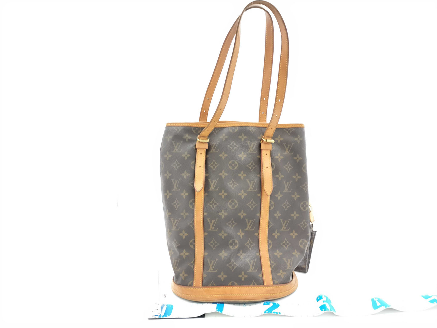 LOUIS VUITTON FL0081 Monogram Bucket Tote Bag with Pouch