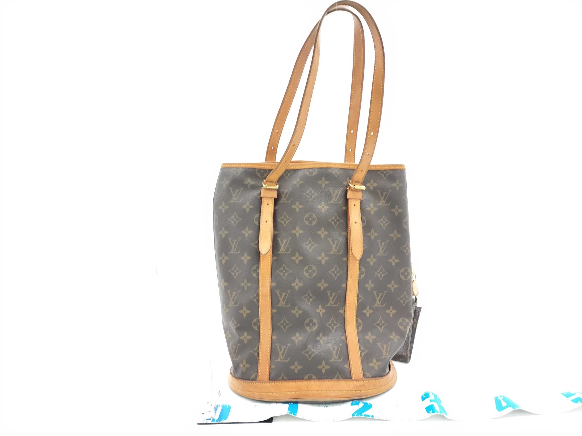 LOUIS VUITTON FL0081 Monogram Bucket Tote Bag with Pouch