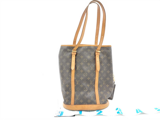 LOUIS VUITTON FL0081 Monogram Bucket Tote Bag with Pouch