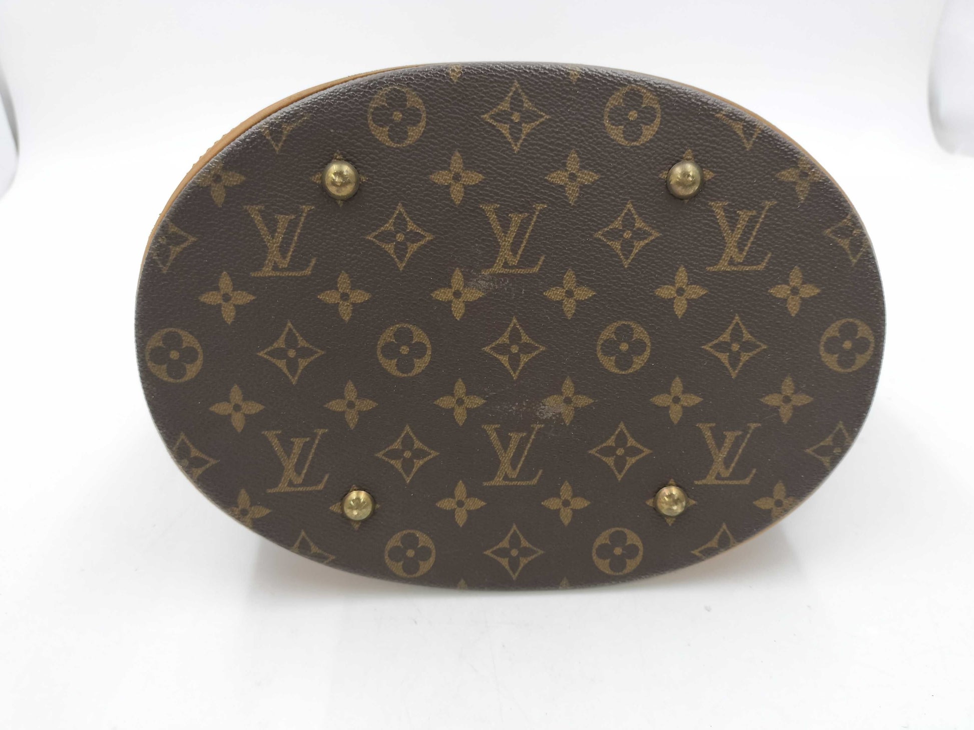 LOUIS VUITTON FL0081 Monogram Bucket Tote Bag with Pouch