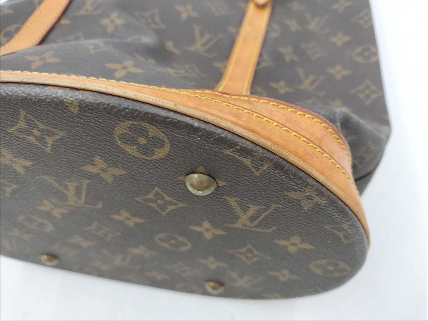 LOUIS VUITTON FL0081 Monogram Bucket Tote Bag with Pouch