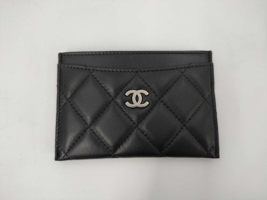 CHANEL Lambskin Card Case, Card Case, Pass Case, Business Card Case