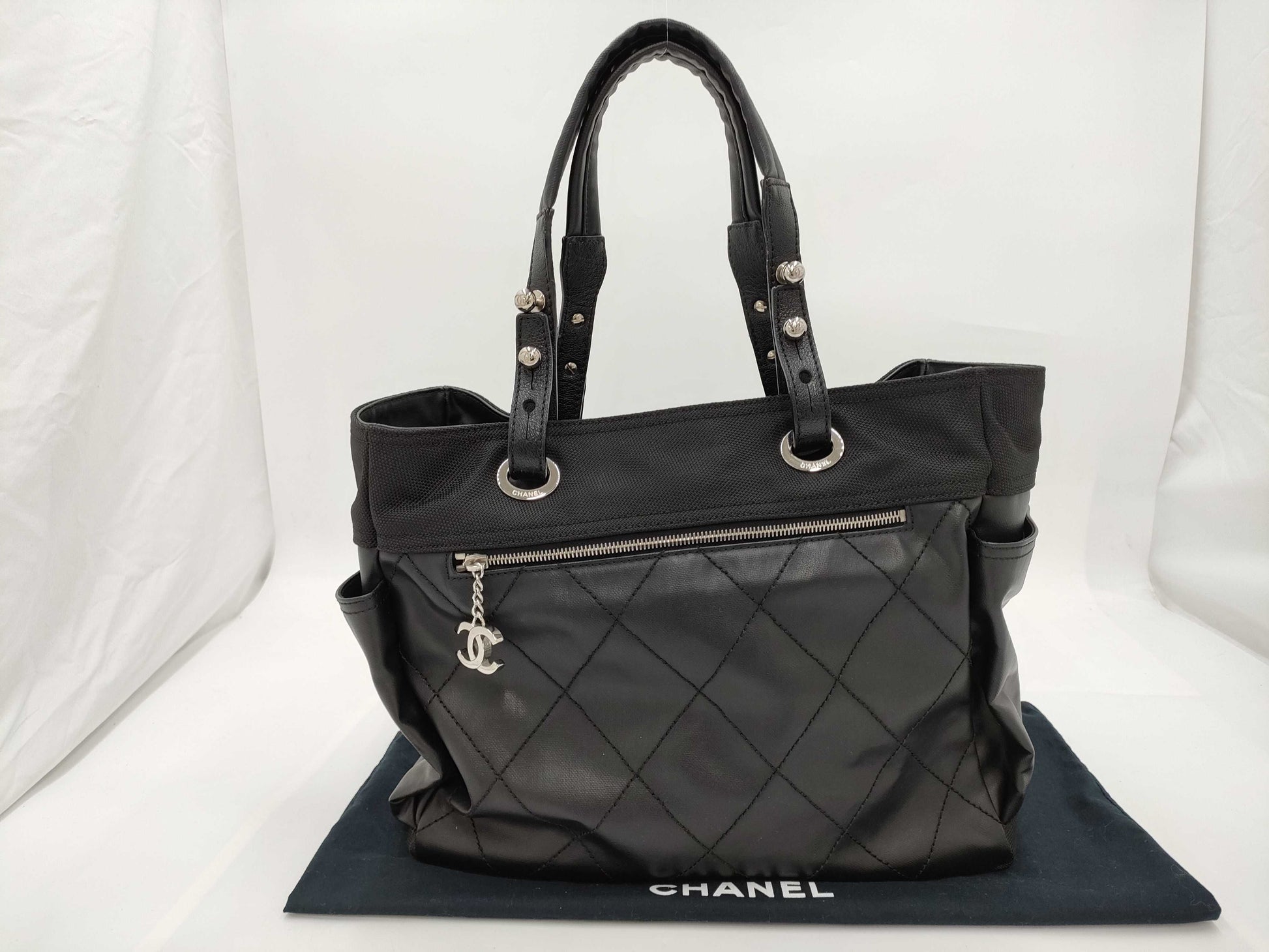 CHANEL Paris Biarritz Tote Bag with Pouch, Shoulder Bag, Serial Seal Tote Bag