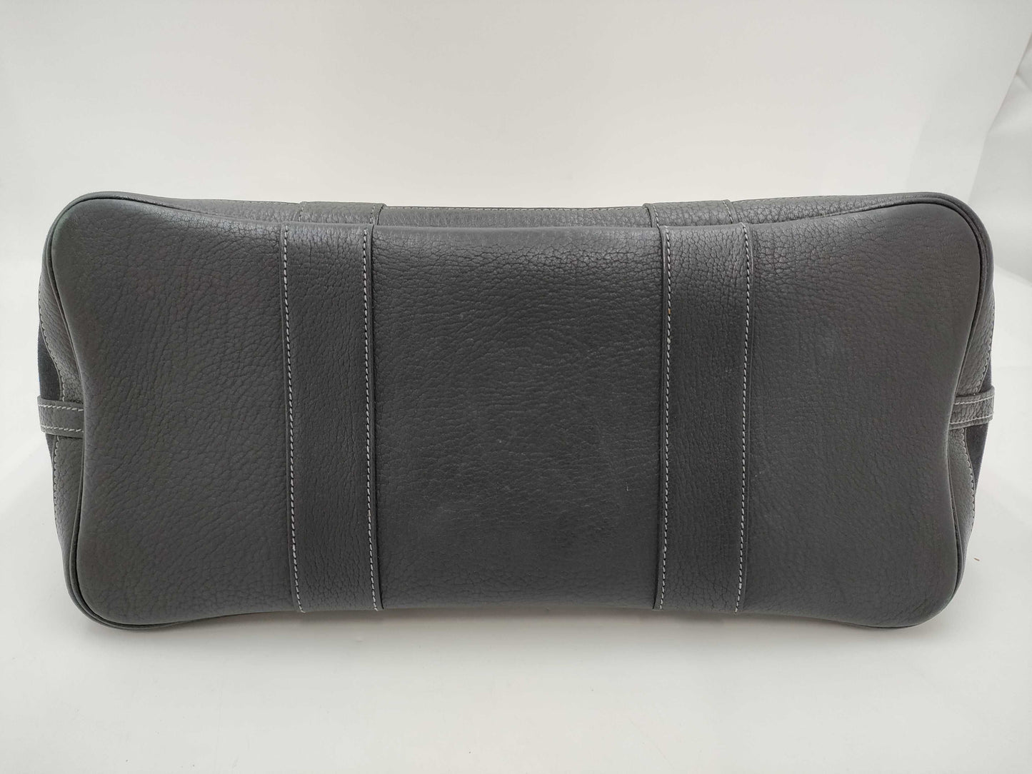 HERMES Garden Party Toile Officier Tote Bag in Black with Sterling Silver Hardware and I Stamp