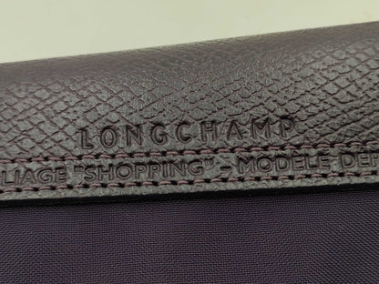 LONG CHAMP Nylon Tote Purple Tote Bag