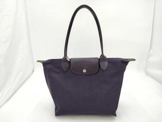 LONG CHAMP Nylon Tote Purple Tote Bag