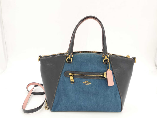 COACH 28900 Denim x Leather 2-Way Handbag