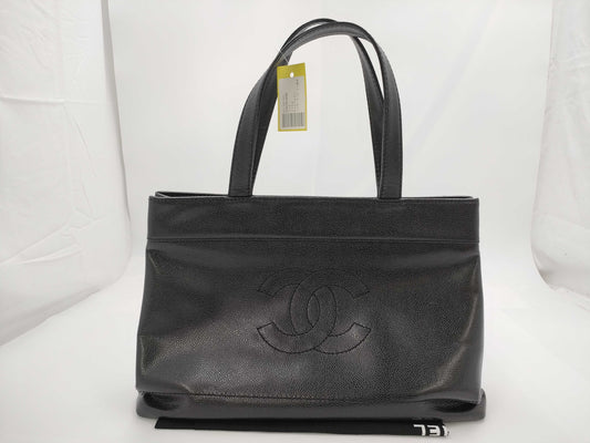 CHANEL Caviar Skin Coco Mark Tote Bag / No. 7 Tote Bag