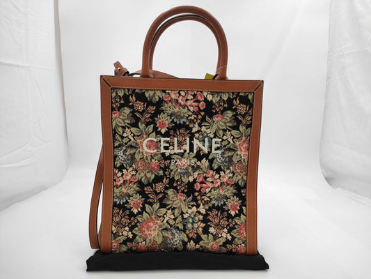 CELINE Vertical Cabas/Small/Jacquard Tote Bag
