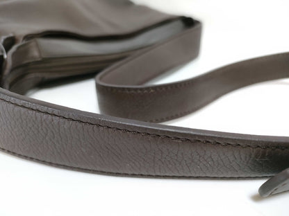 LOEWE Leather One-Shoulder Logo Shoulder Bag