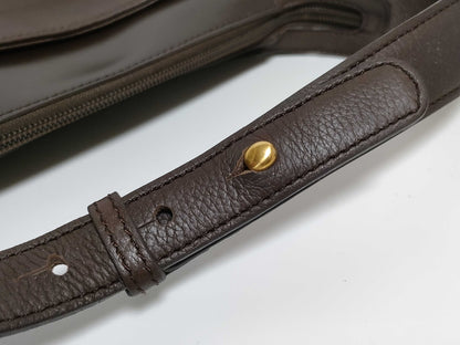 LOEWE Leather One-Shoulder Logo Shoulder Bag
