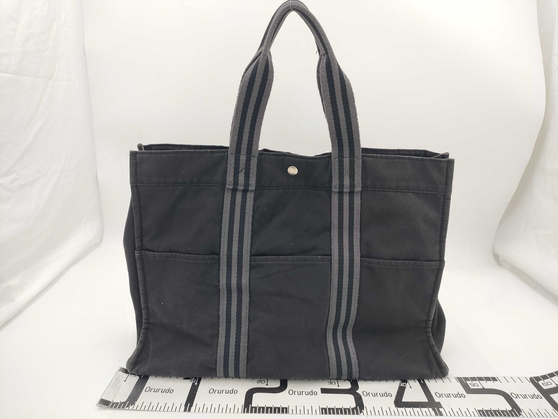 HERMES Air Line Gray Tote Bag