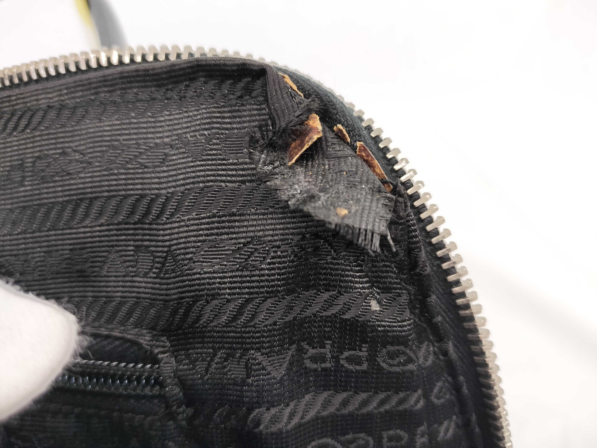 PRADA nylon tote bag, leather black tote bag