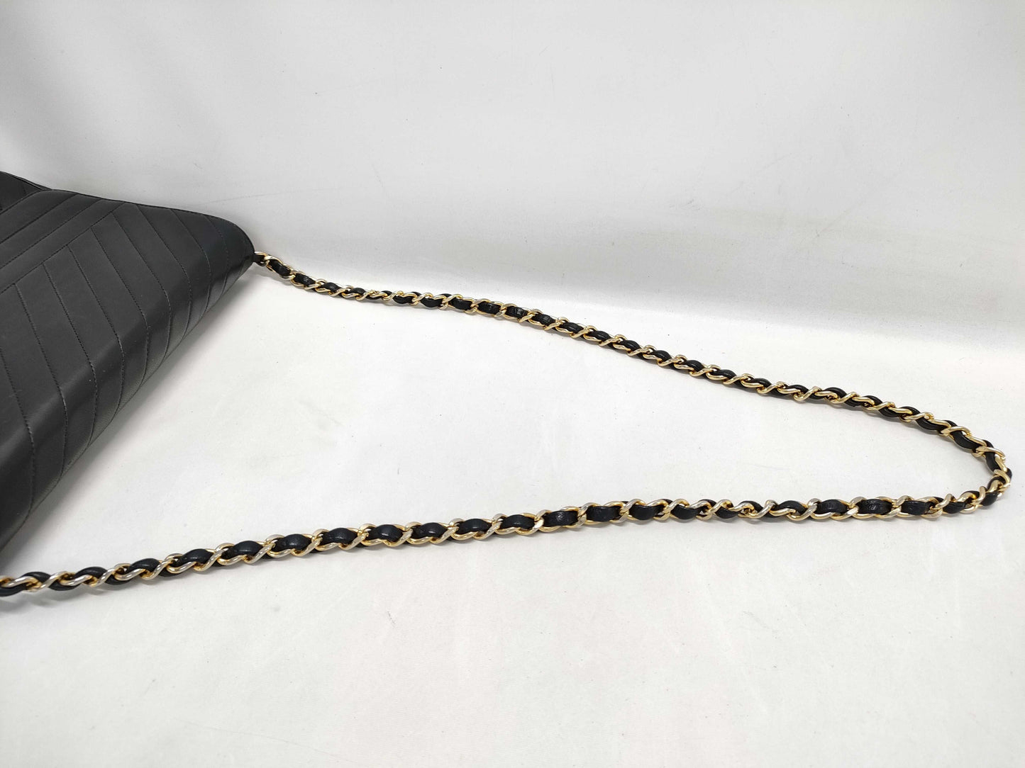 CHANEL Lambskin Mademoiselle/Push Lock/Chain Shoulder Bag