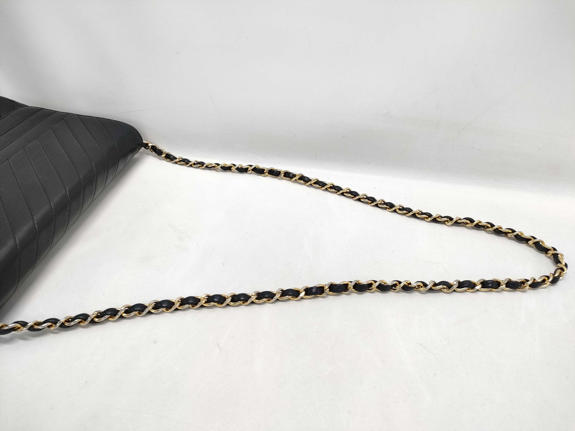 CHANEL Lambskin Mademoiselle/Push Lock/Chain Shoulder Bag