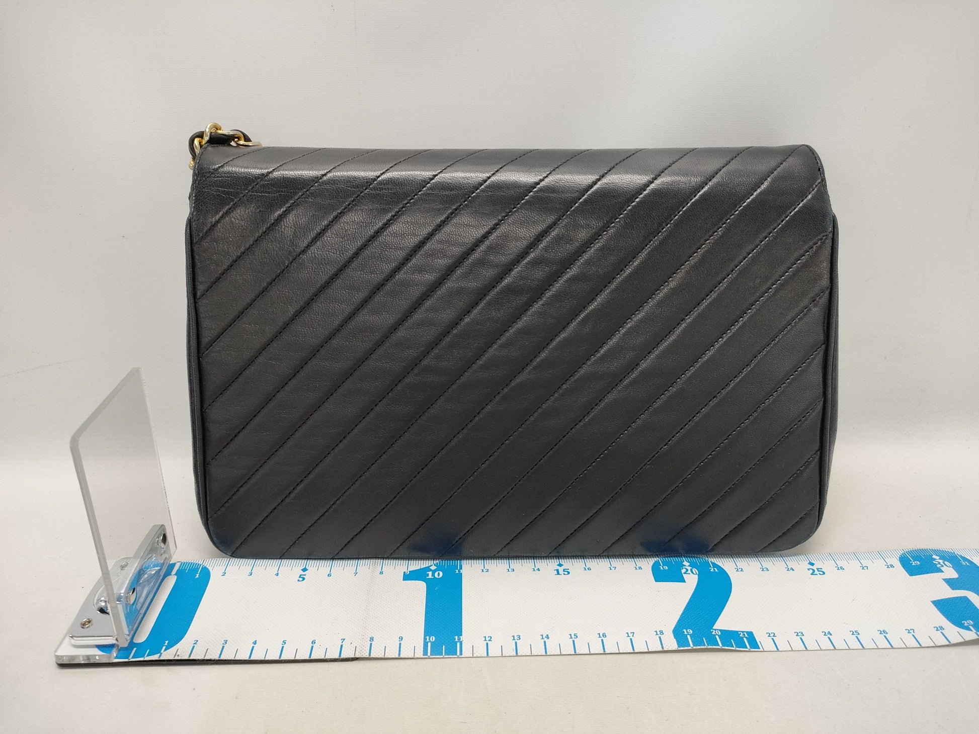CHANEL Lambskin Mademoiselle/Push Lock/Chain Shoulder Bag