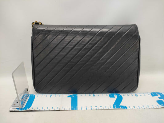 CHANEL Lambskin Mademoiselle/Push Lock/Chain Shoulder Bag