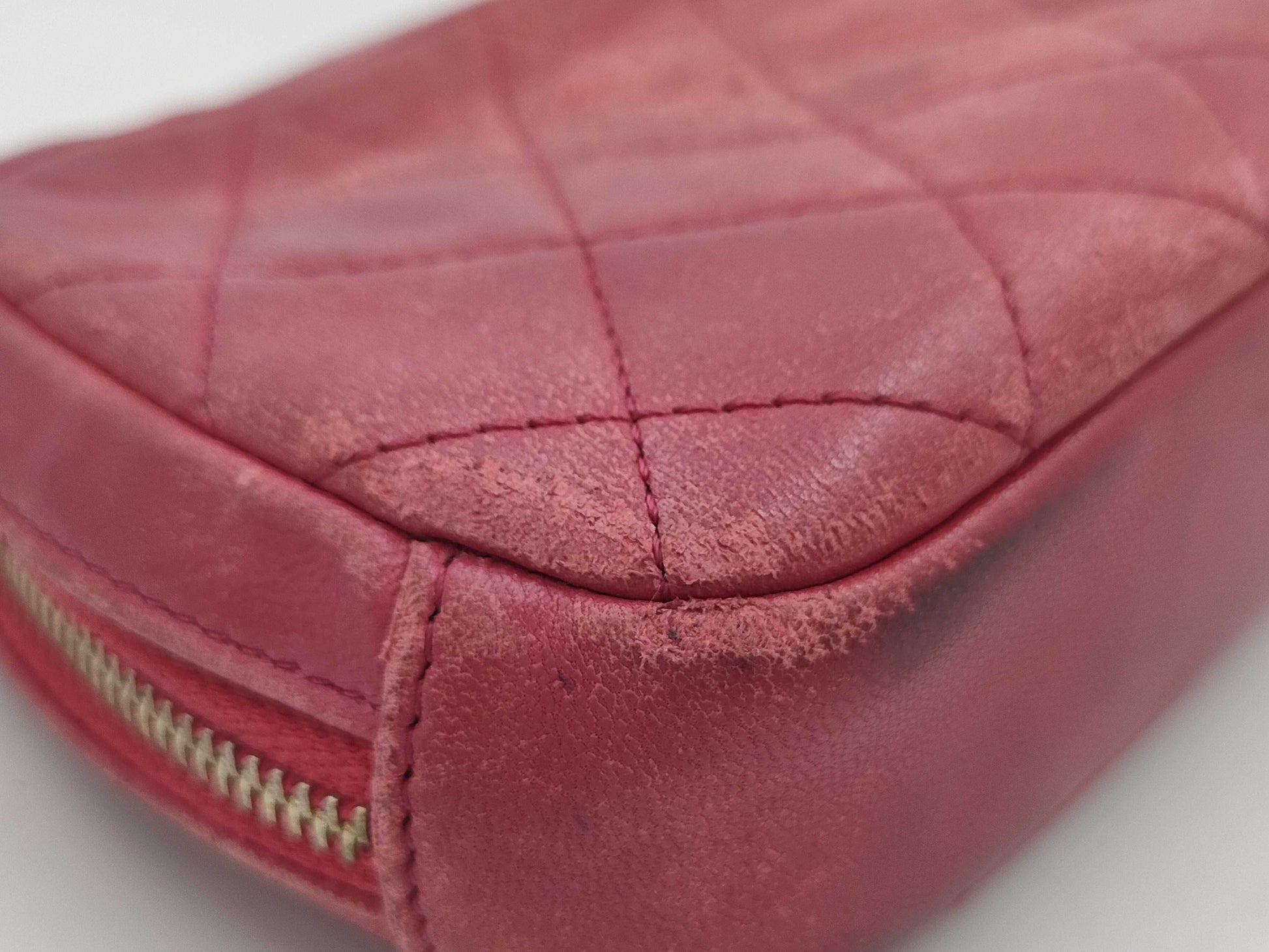 CHANEL Lambskin Matelasse Pouch