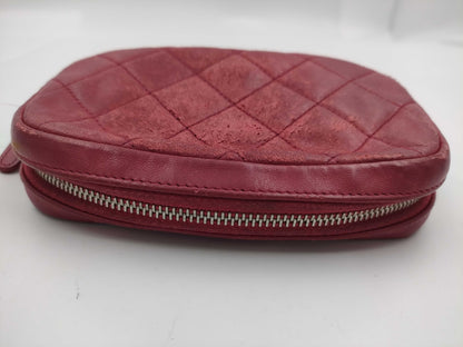 CHANEL Lambskin Matelasse Pouch