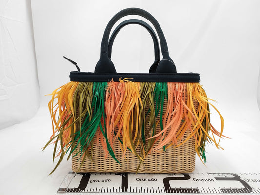 PRADA 1BG835 Wickreme Feather Tote Bag