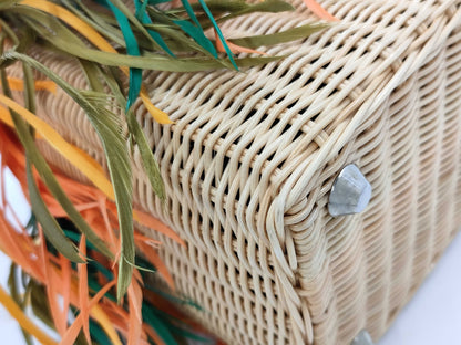 PRADA 1BG835 Wickreme Feather Tote Bag