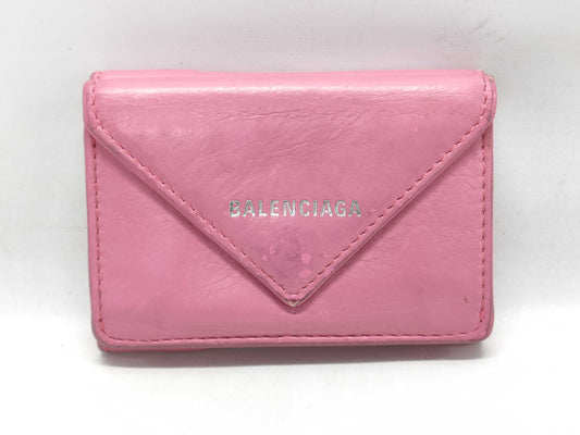BALENCIAGA Tri-fold Pink Wallet