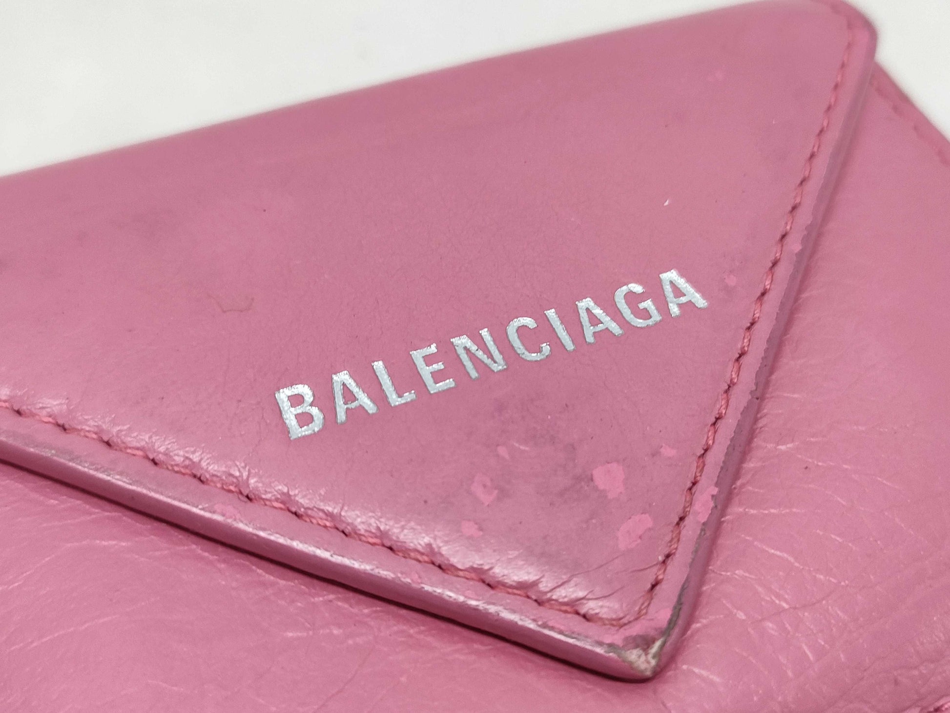 BALENCIAGA Tri-fold Pink Wallet
