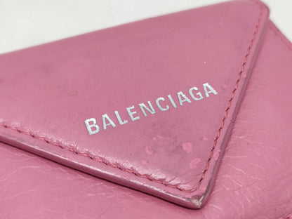 BALENCIAGA Tri-fold Pink Wallet