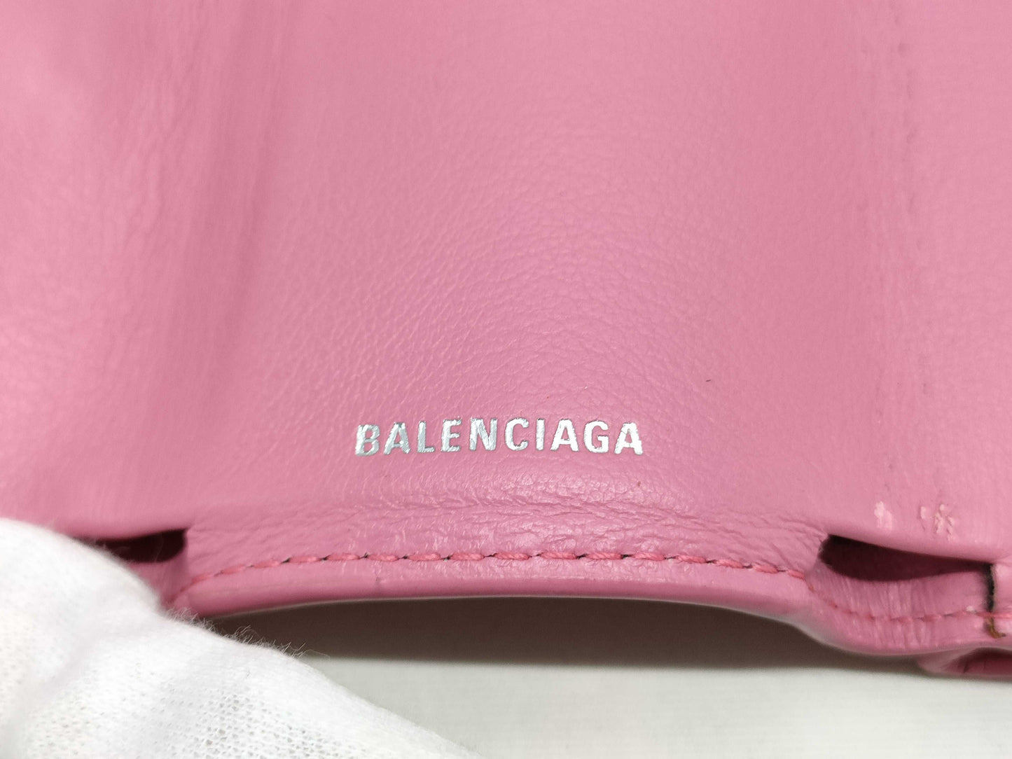 BALENCIAGA Tri-fold Pink Wallet
