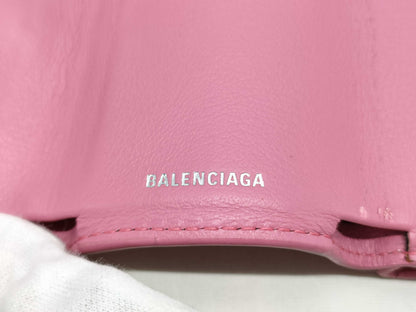 BALENCIAGA Tri-fold Pink Wallet
