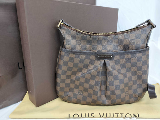 LOUIS VUITTON Damier Bloomsbury Shoulder Bag with Surface Cracks