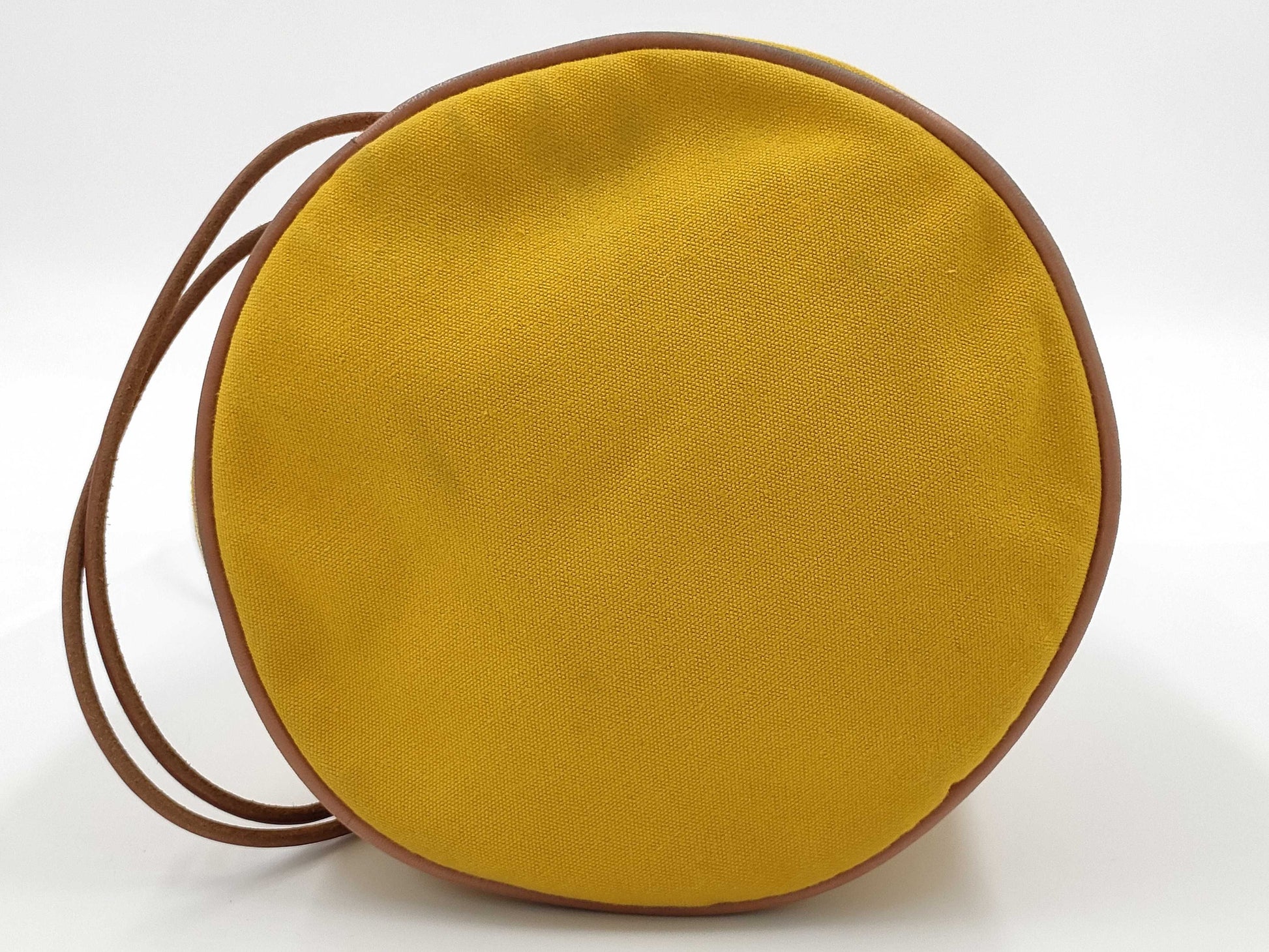 HERMES Polochon Mimir Yellow Shoulder Bag