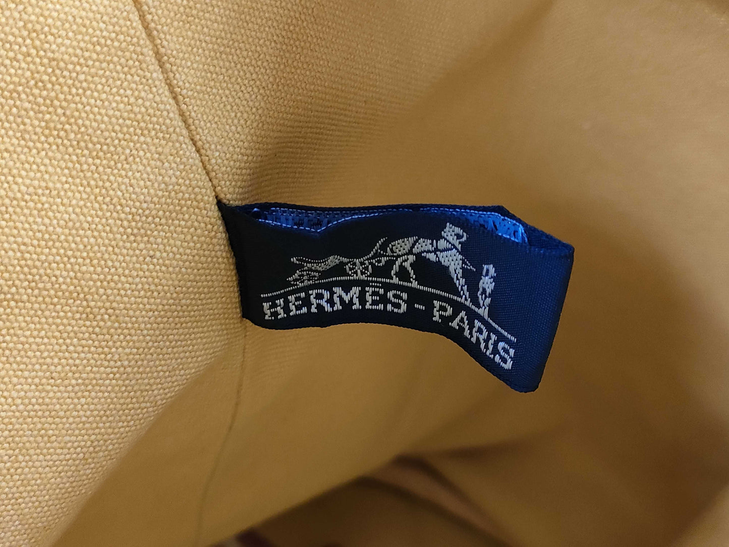 HERMES Polochon Mimir Yellow Shoulder Bag