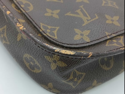 LOUIS VUITTON LP1900 Monogram Shoulder Bag, Monogram Saint-Cloud MM M51243, Made in 1990, with a torn strap.