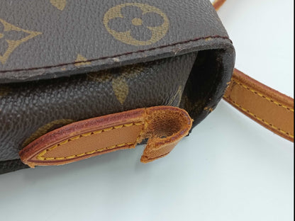 LOUIS VUITTON LP1900 Monogram Shoulder Bag, Monogram Saint-Cloud MM M51243, Made in 1990, with a torn strap.