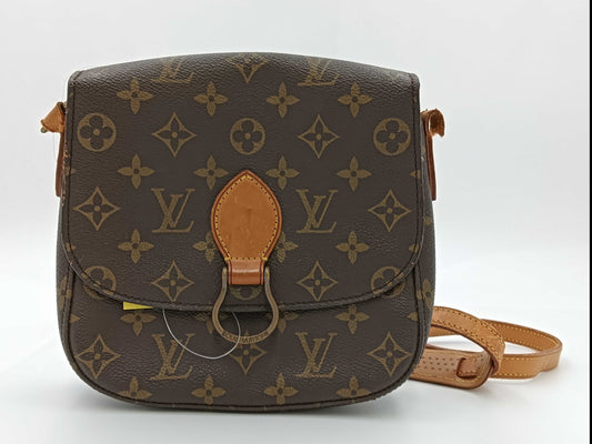 LOUIS VUITTON LP1900 Monogram Shoulder Bag, Monogram Saint-Cloud MM M51243, Made in 1990, with a torn strap.