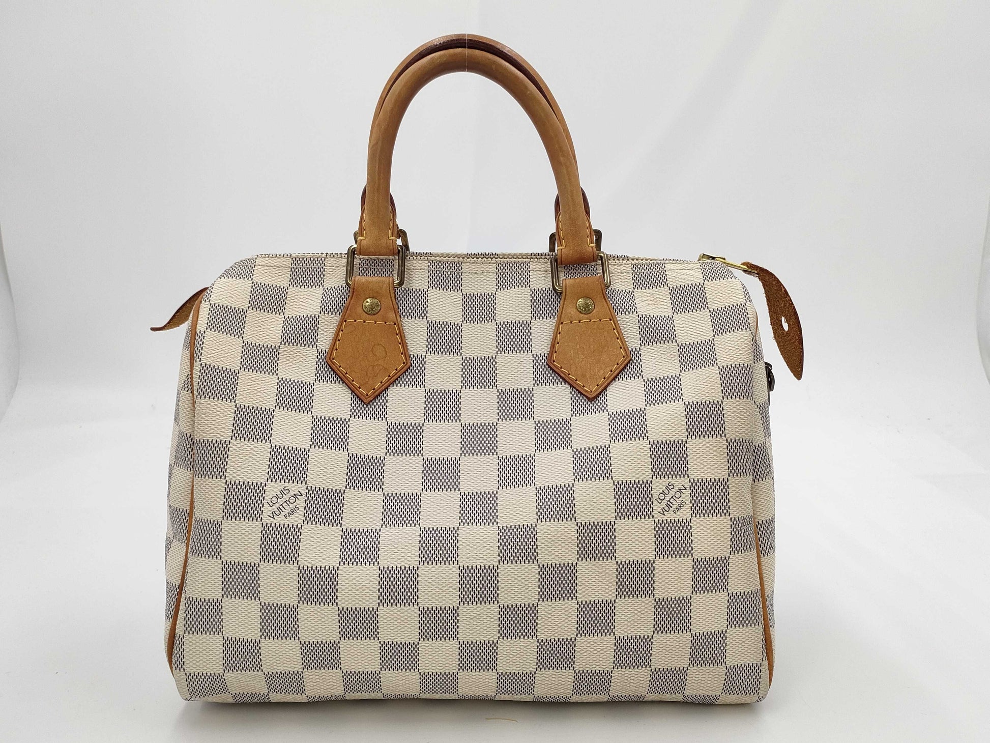 LOUIS VUITTON MB4048 Damier Azur Speedy 25 Boston Bag