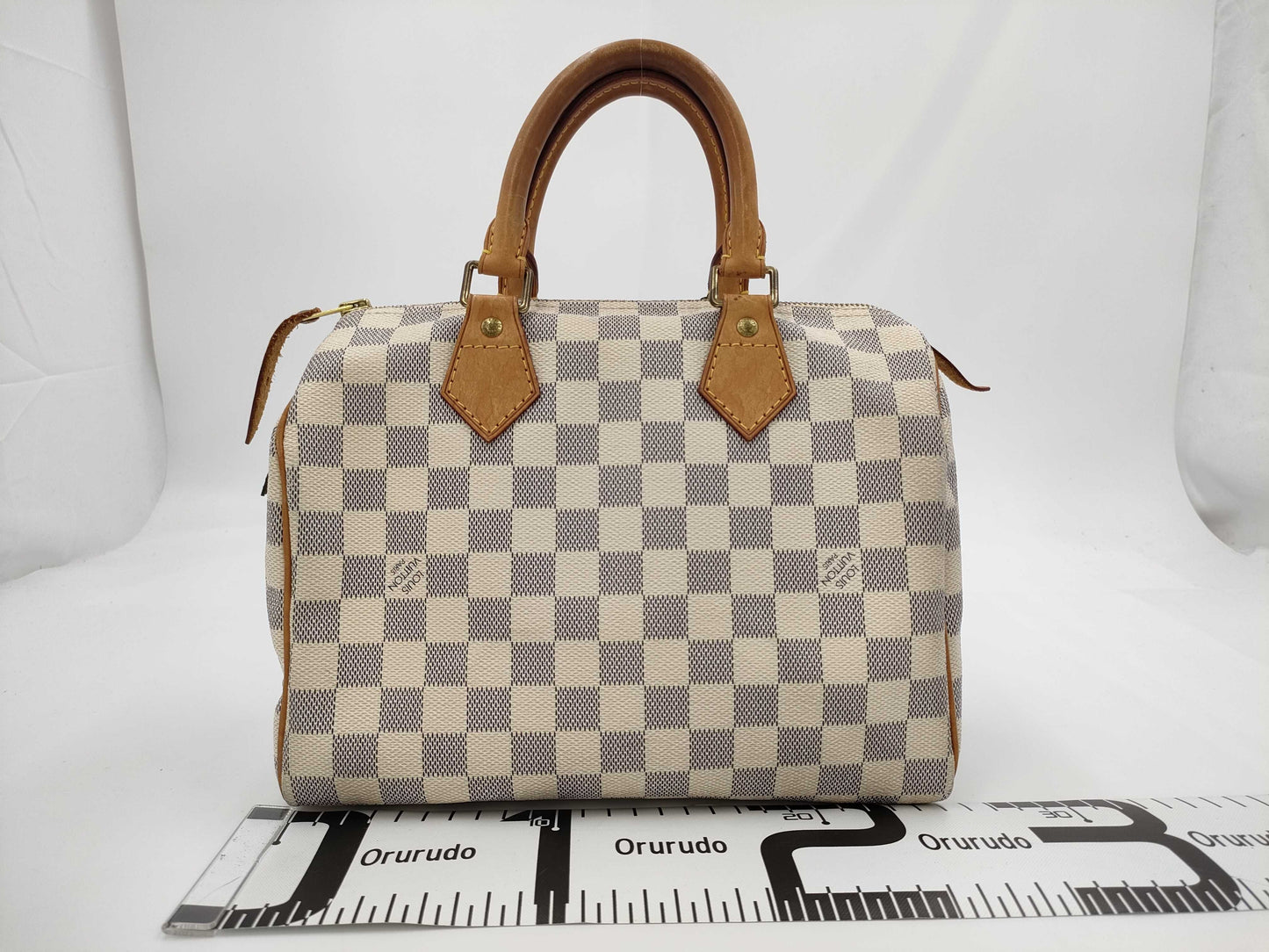 LOUIS VUITTON MB4048 Damier Azur Speedy 25 Boston Bag