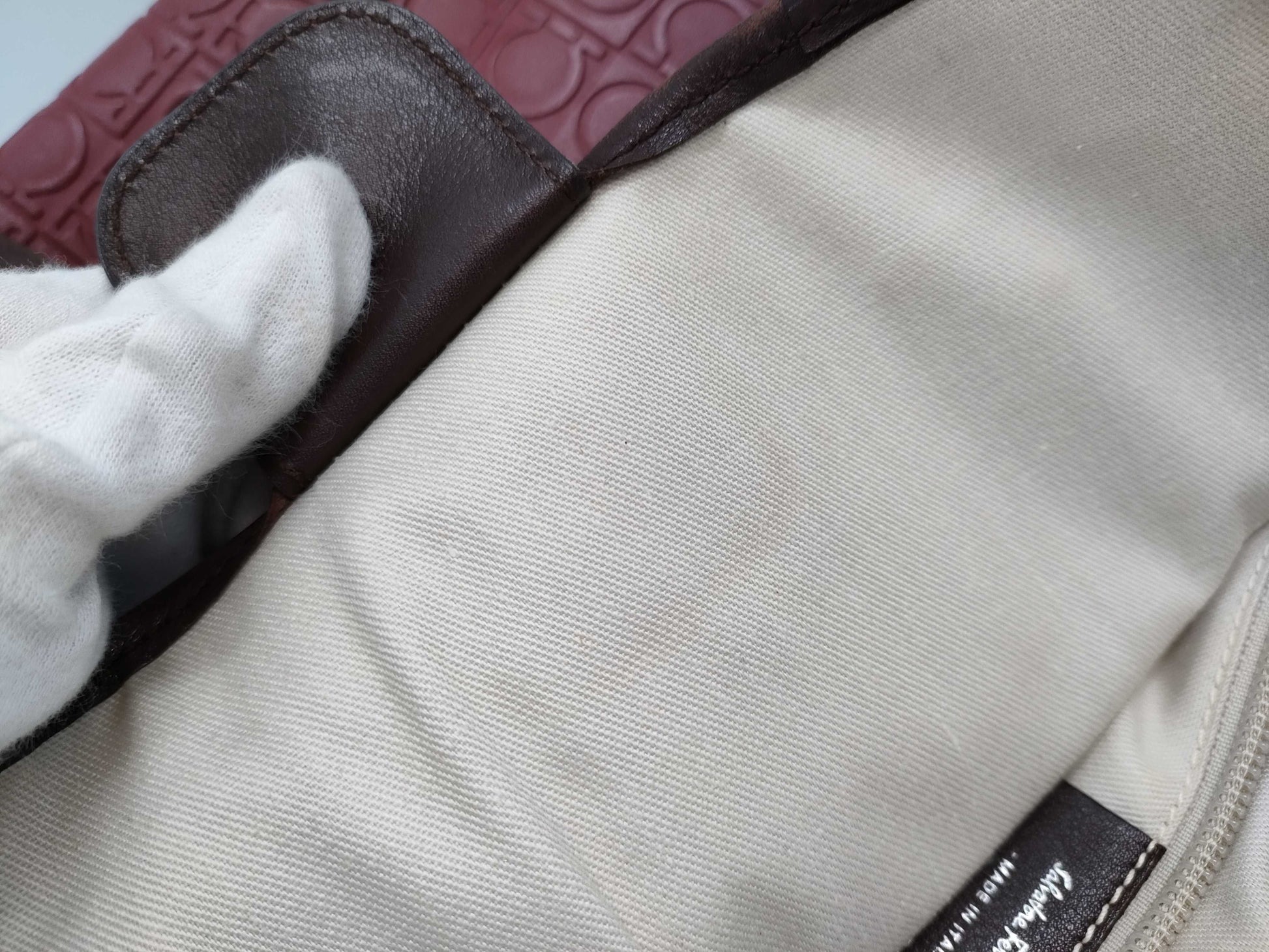 Salvatore Ferragamo Gancini Embossed Tote Bag