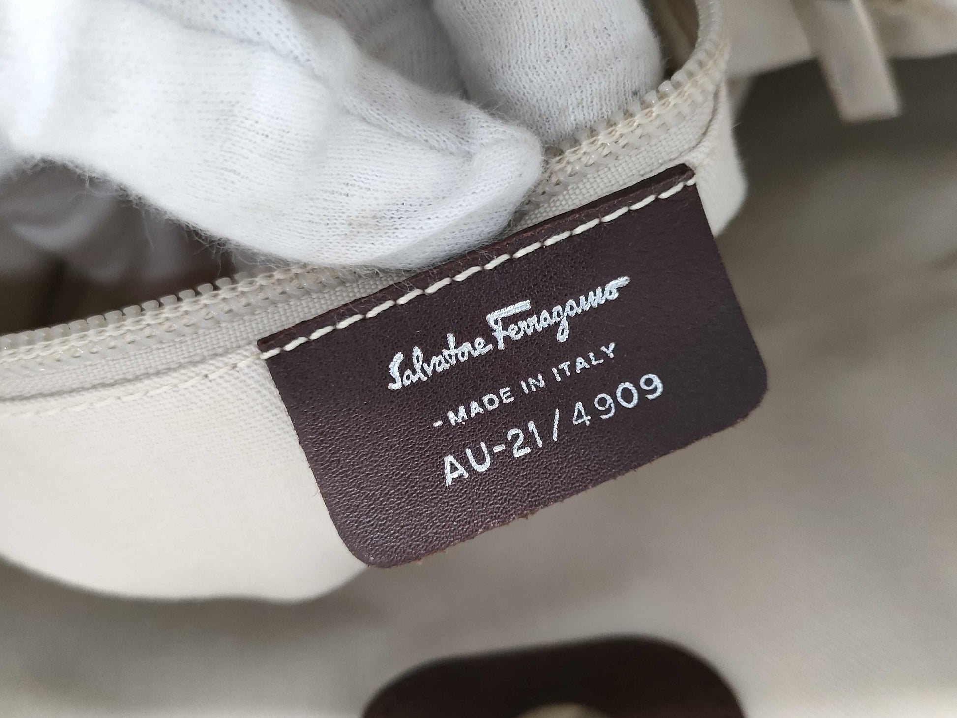 Salvatore Ferragamo Gancini Embossed Tote Bag