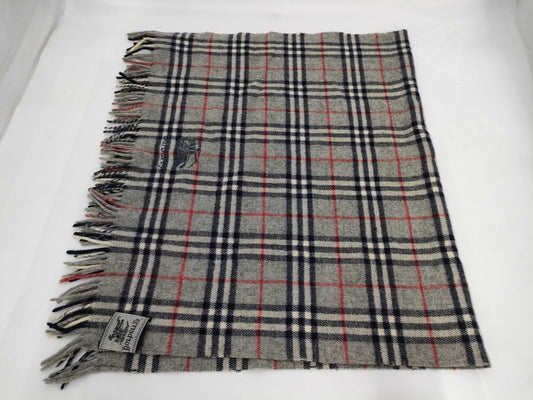 BURBERRY Nova Check Gray Scarf
