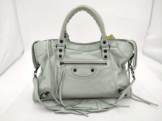BALENCIAGA The Giant City 115748 Leather 2-Way Handbag