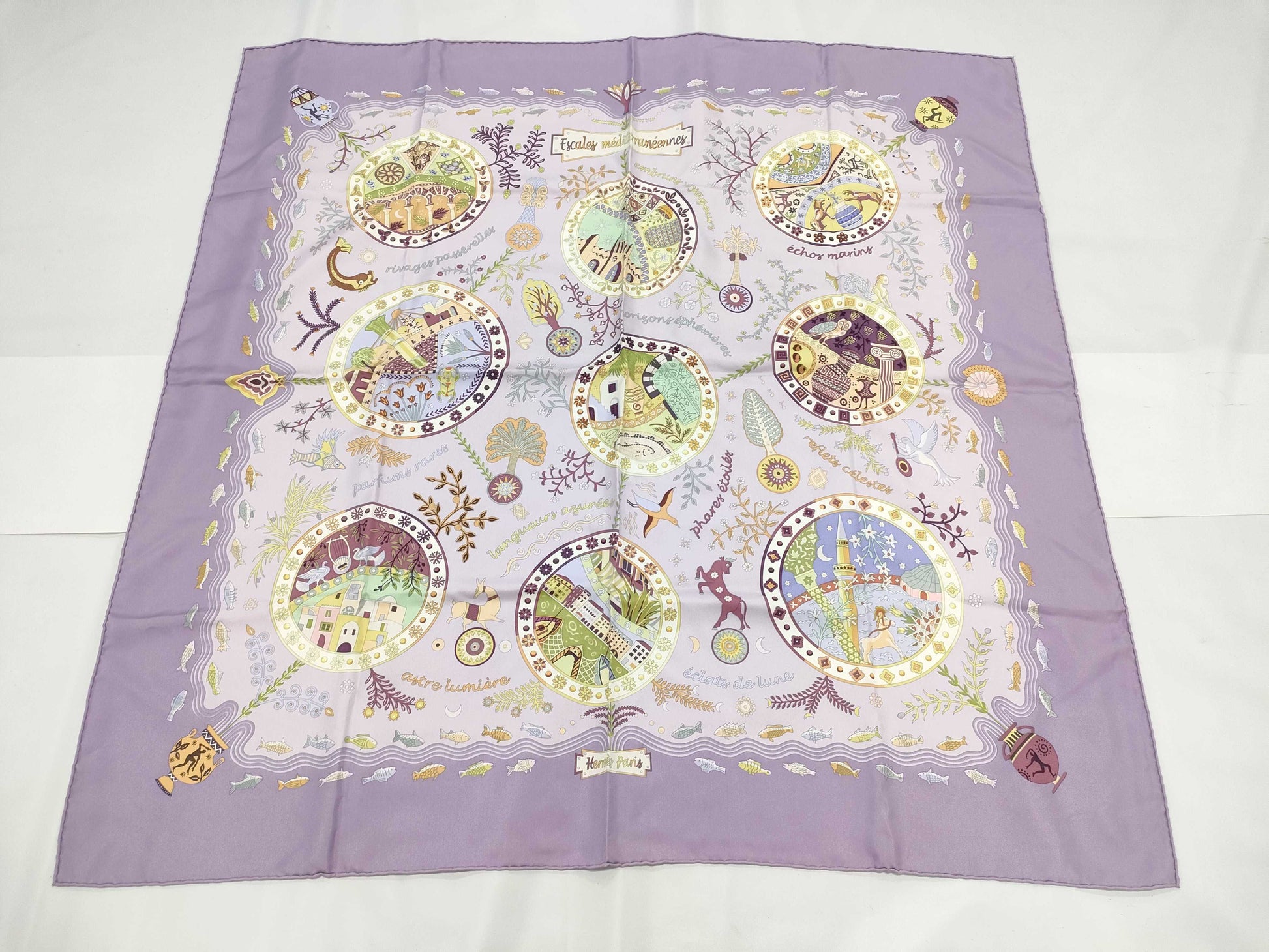HERMES Carré Mediterranean Port Town Scarf