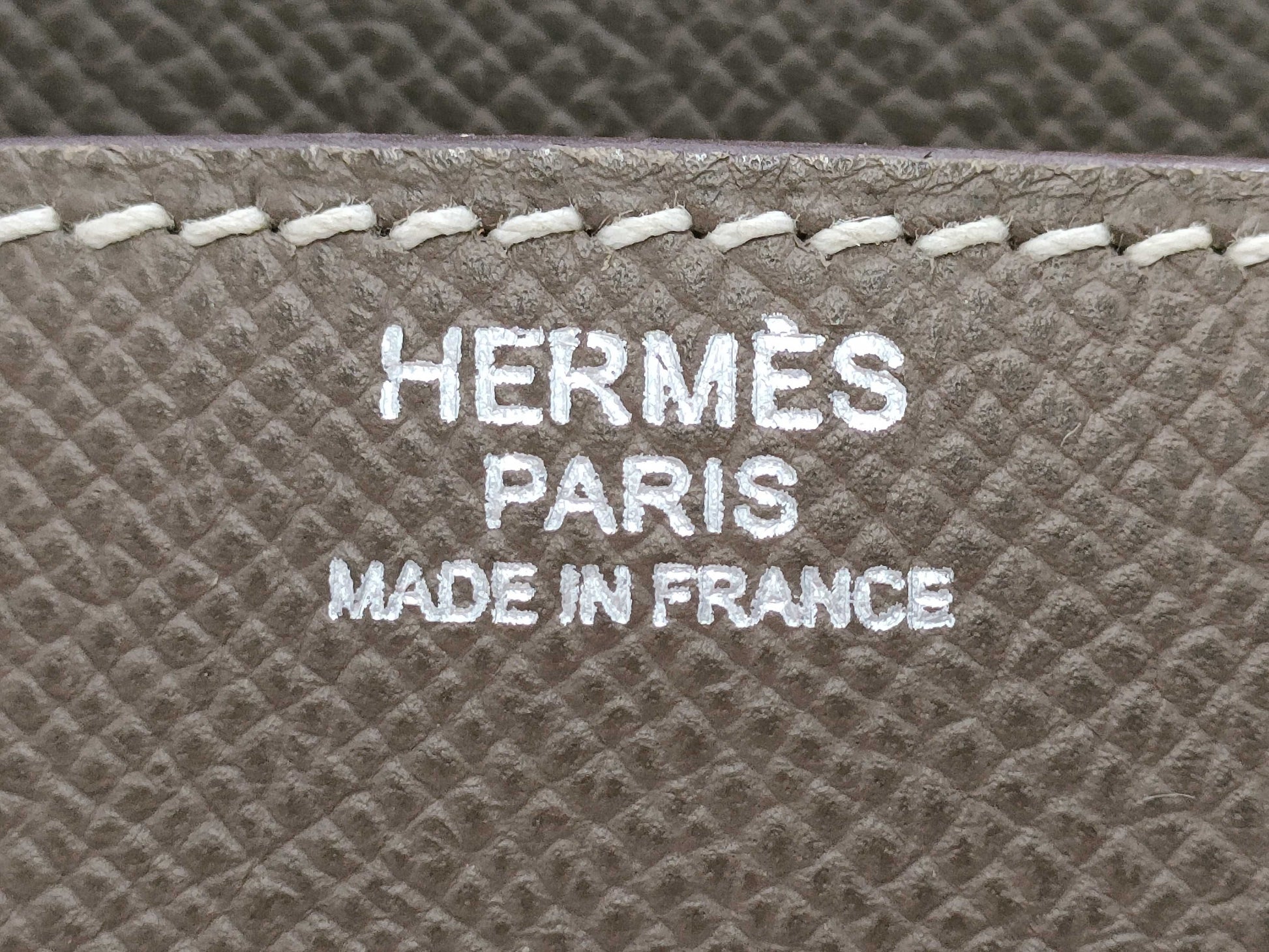 HERMES Birkin 30 Etoupe Epson Silver Hardware □Q Stamp Handbag