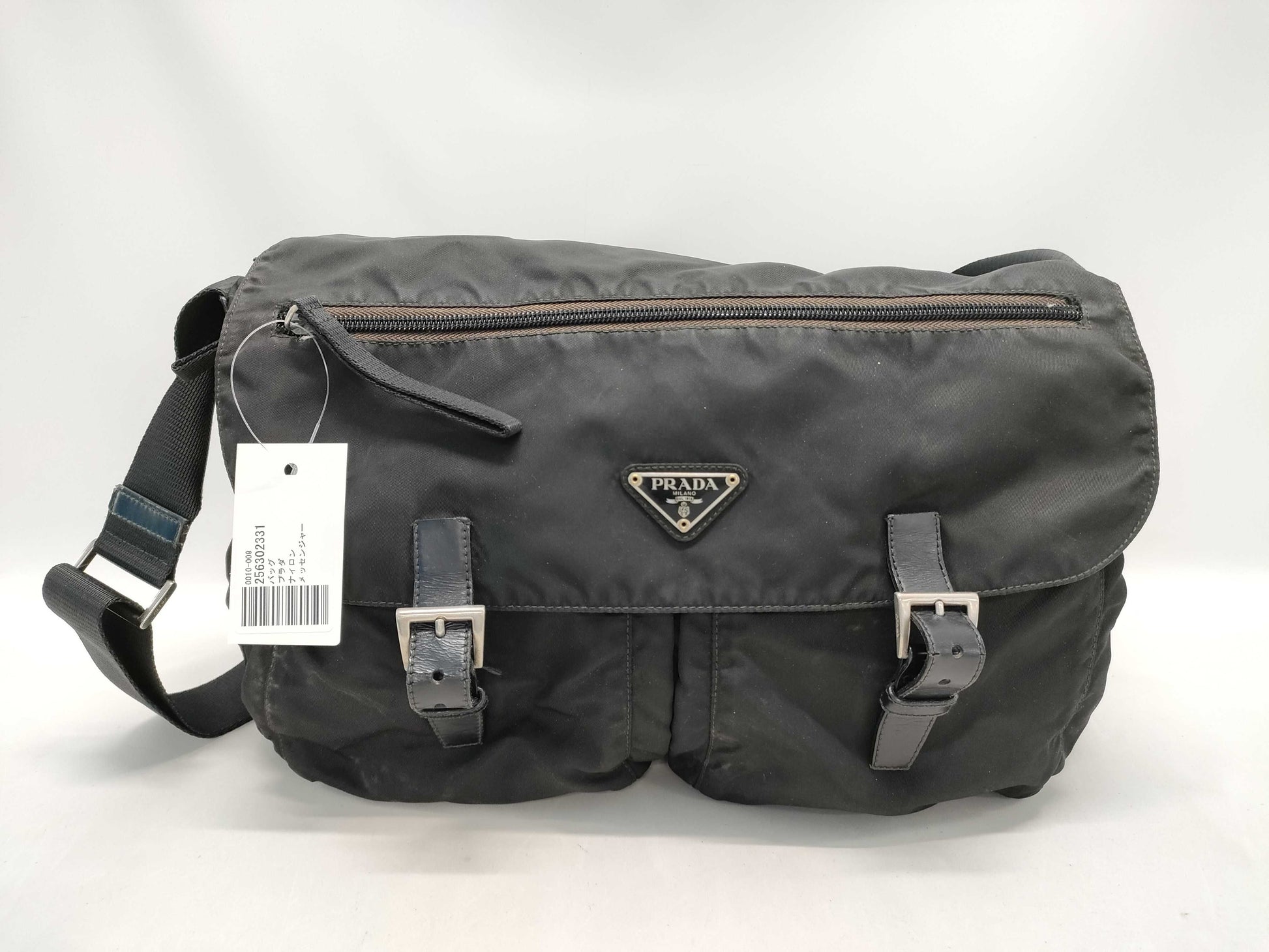 PRADA nylon messenger shoulder bag