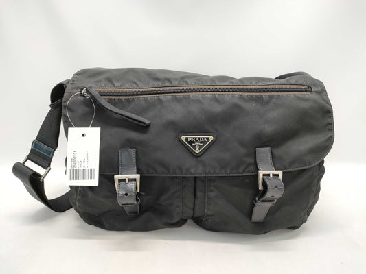 PRADA nylon messenger shoulder bag