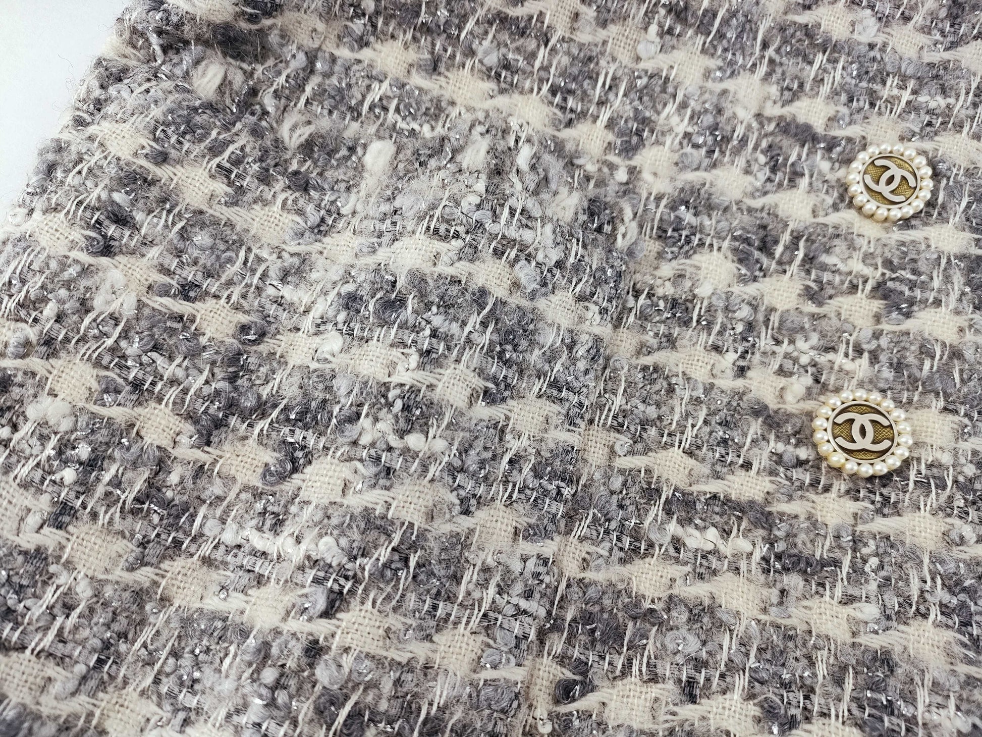 (10462_0149) CHANEL 05A Tweed Coat Jacket