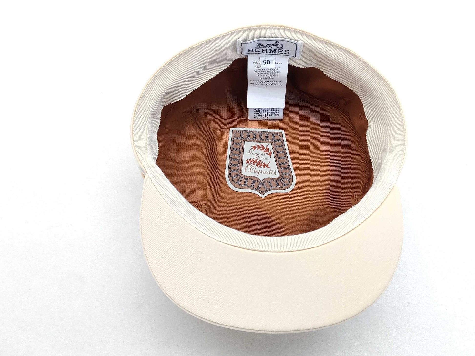 HERMES White Casquette Other Accessories