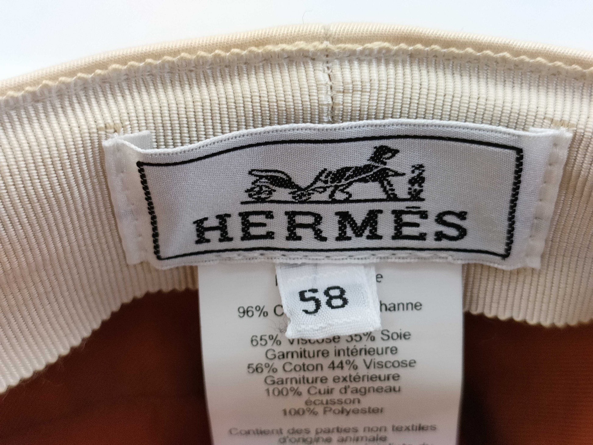 HERMES White Casquette Other Accessories