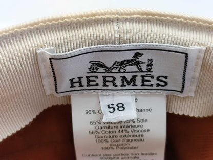 HERMES White Casquette Other Accessories